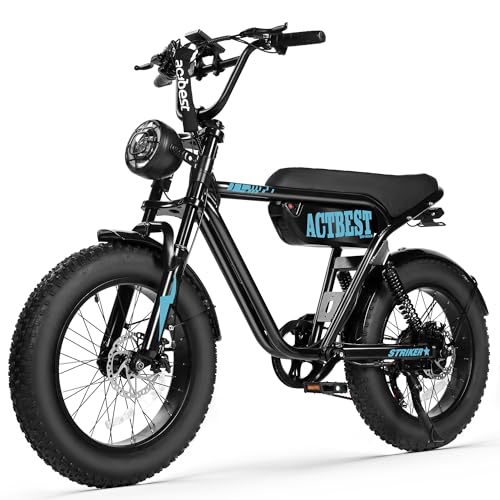 20"/16" Electric Bike,Peak 1500W/1200W, 48V 15.6Ah/10.4Ah Fat Tire All-Terrain Electric Motorcycle,Full Suspension,UL2849 Electric Dirt Bike for Adults on Mountains/Snow/Sandy
