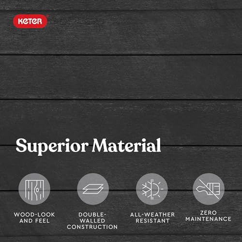 Keter Urban Bloomer 12.7 Gallon Raised Garden Bed Planter, Dark Grey A865