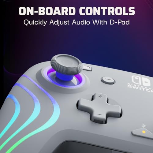 PDP Afterglow Wave Wireless RGB Gaming Controller for Nintendo Switch, Black I1528