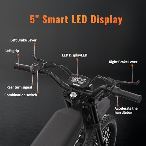 GT73 Electric Dirt Bike for Adults 2500W, 37MPH, 85 Mile Range C7558