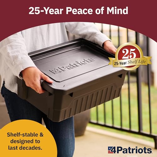 4Patriots Emergency Entree Food Kit – 128 Freeze-Dried MRE Survival Meals, 25 Year Shelf Life X979
