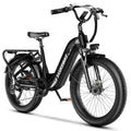 1500W Motor Peak Electric Bike for Adults and Teenagers, 48V 20AH Removable Battery Step Thru EBike, 30+MPH, 80 Miles Max Range, 24" Fat Tire Adult Electric Bicycles for 7 Speed