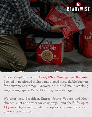 ReadyWise Emergency Food Supply 104 Servings Variety Pack Bucket A71005