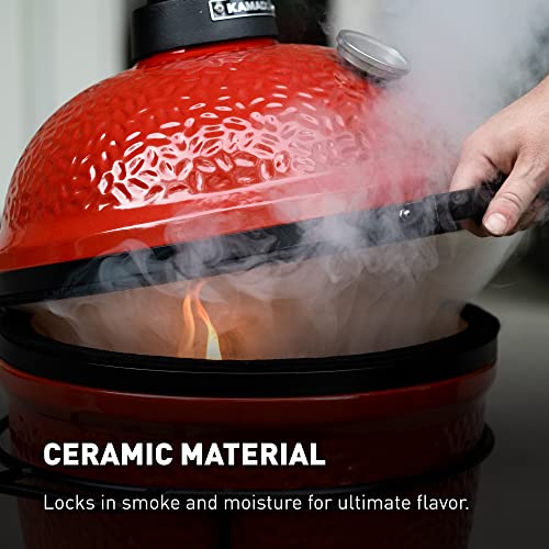 Kamado Joe Joe Jr 13.5-inch Portable Ceramic Charcoal Grill, Red M736033