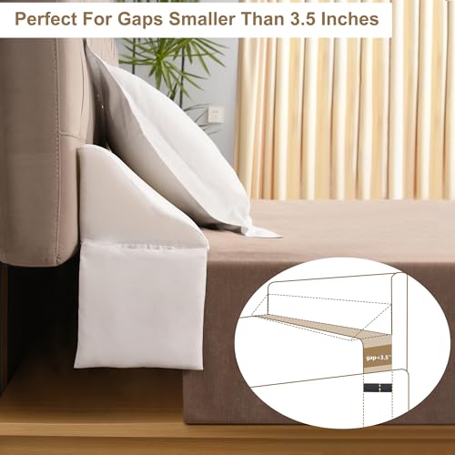 Vekkia King Bed Wedge Pillow for Headboard Mattress Gap Filler, Blue 76"x10"x6" C139495