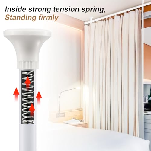 Tension Room Divider Curtain Rod, No Drilling, Heavy Duty Metal, Black L878936