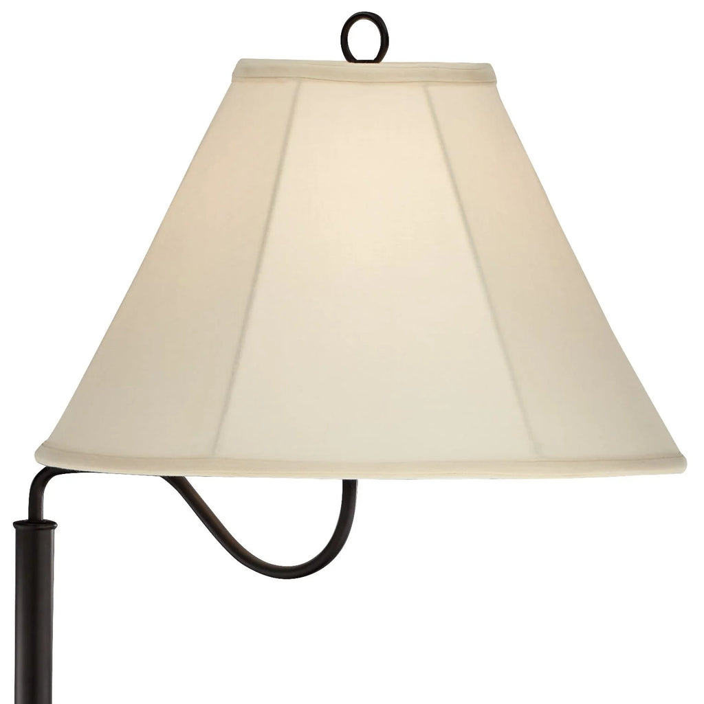 Regency Hill Marville Mission Rustic Farmhouse Floor Lamp with End Table, 55" Tall N1715