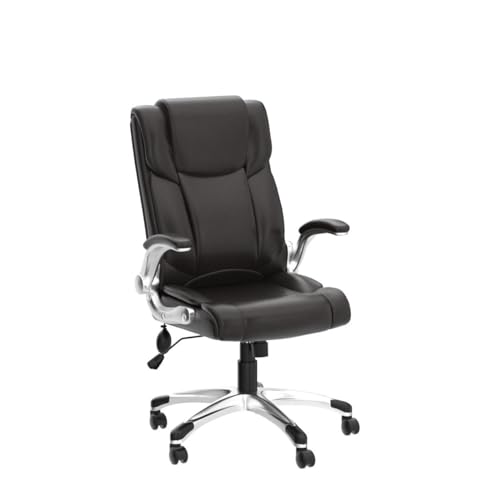 COLAMY Executive Ergonomic Office Chair with Bonded Leather and Flip-up Armrests A775113