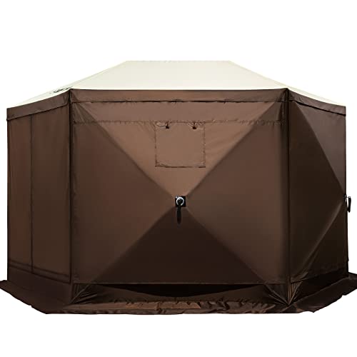 VEVOR Pop Up Gazebo Screen Tent 10x10ft with Mosquito Netting B21209