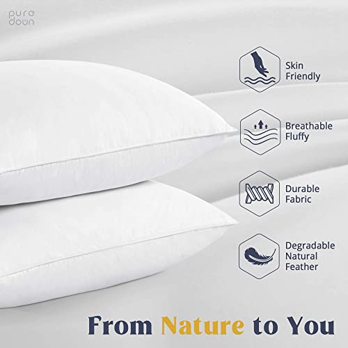 puredown® Goose Feathers and Down White Pillows King Size Set of 2 G471477