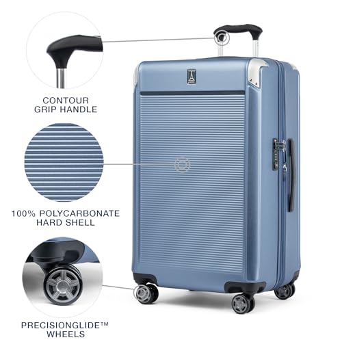 Travelpro Platinum Elite Hardside Expandable Carry-On Luggage, 8 Wheel Spinner, TSA Lock, 20-Inch X826544