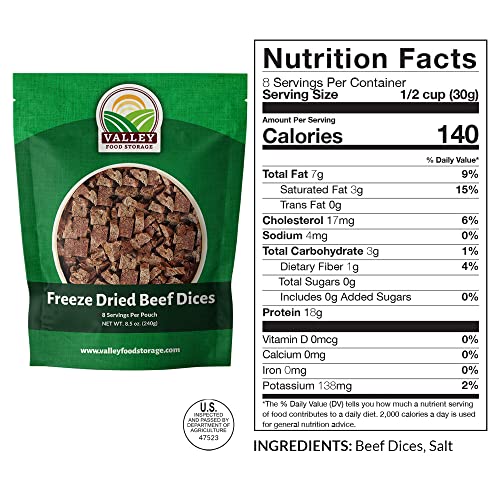 Premium Protein Bucket Freeze Dried Meat & Dairy 25 Year Shelf Life by Valley Food Storage S605261