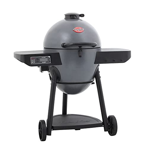Char-Griller AKORN Kamado Charcoal Grill and Smoker with Cast Iron Grates, Graphite W412362