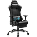 Homall Gaming Chair with Footrest and Massage Lumbar Support, Black T748