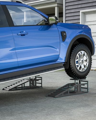 Hydraulic Car Ramps, 4-Position Adjustment, 5T Capacity, Low Profile I6327