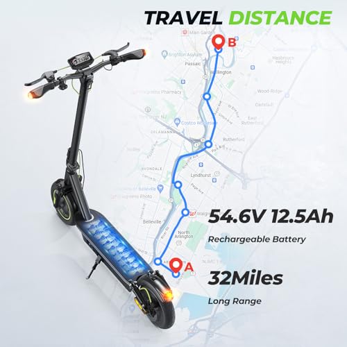 isinwheel Electric Scooter for Adults, 1000W Motor, 38 Miles Range, Folding U692374