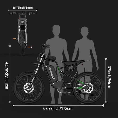 50MPH Electric Dirt Bike for Adults, 4000W, 60V25Ah, Full Suspension H888527