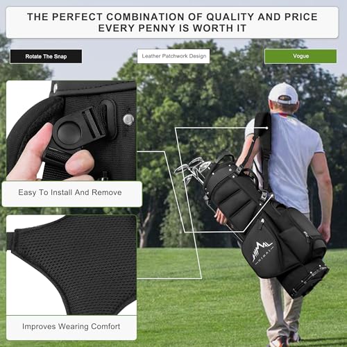 Lightweight Golf Stand Bag with 5-Way Dividers and 8 Pockets K5013