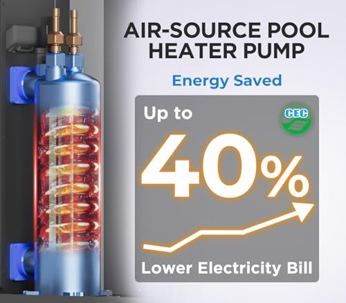 27000 BTU Electric Pool Heater for Above Ground & Inground Pools, WiFi Control, 120V U93482