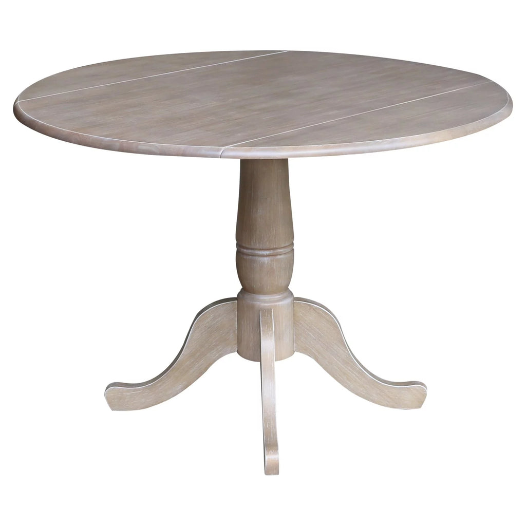 42" Round Dual Drop Leaf Pedestal Table Q199208
