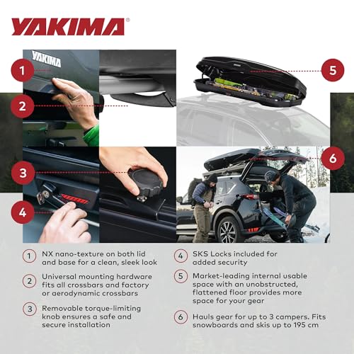 Yakima SkyBox NX XL Roof Cargo Carrier, 18 cu ft, Black W25736