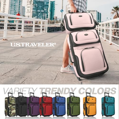 U.S. Traveler Rio Expandable Carry-on Luggage, Orange R95197