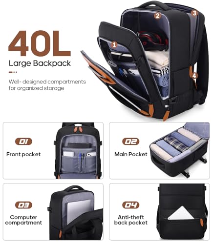 Luggage Sets 3 Piece, Carry On 20 Inch Hardside Suitcase with Spinner Wheels and TSA Lock J67858