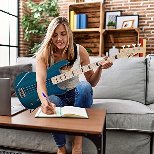 GLARRY GP Series Full Size Electric Bass Guitar 4 String Beginner Kit White V3757