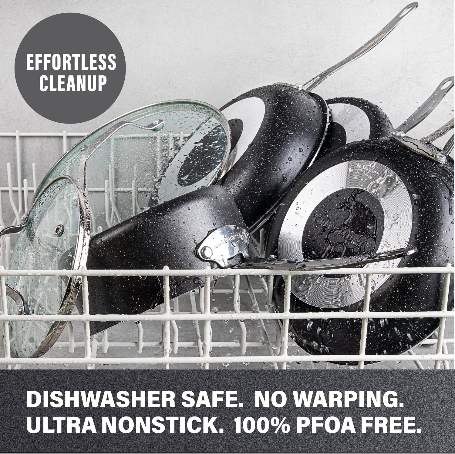 Granite Stone 15 Piece Non-stick Cookware Set, Black V295