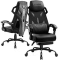 GTRACING Gaming Chair with Mesh Back, Footrest and Lumbar Support, White K3123