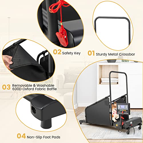 Goplus Dog Treadmill Pet Running Machine for Small/Medium Dogs Indoor Exercise with Remote Control N151