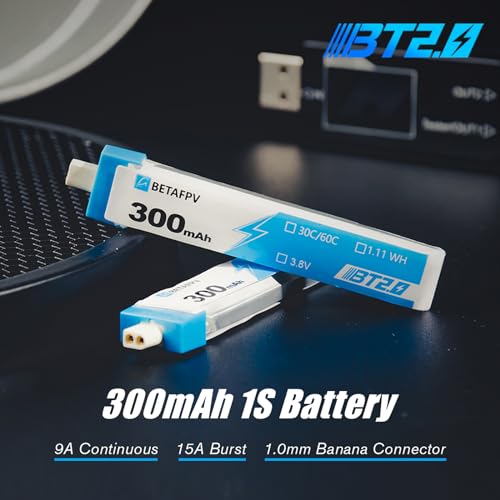 BETAFPV 300mAh 1S BT2.0 LiPo Battery for Tiny Whoop Brushless Drone I234