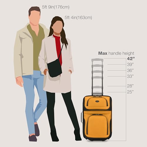 U.S. Traveler Rio Expandable Carry-on Luggage, Orange R95197