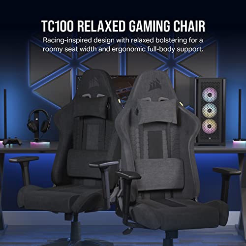 Corsair TC100 Relaxed Gaming Chair Fabric Gray Black A68468