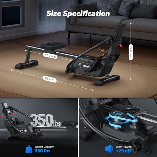 MERACH Magnetic Rowing Machine for Home, Ultra-Quiet with App G92205