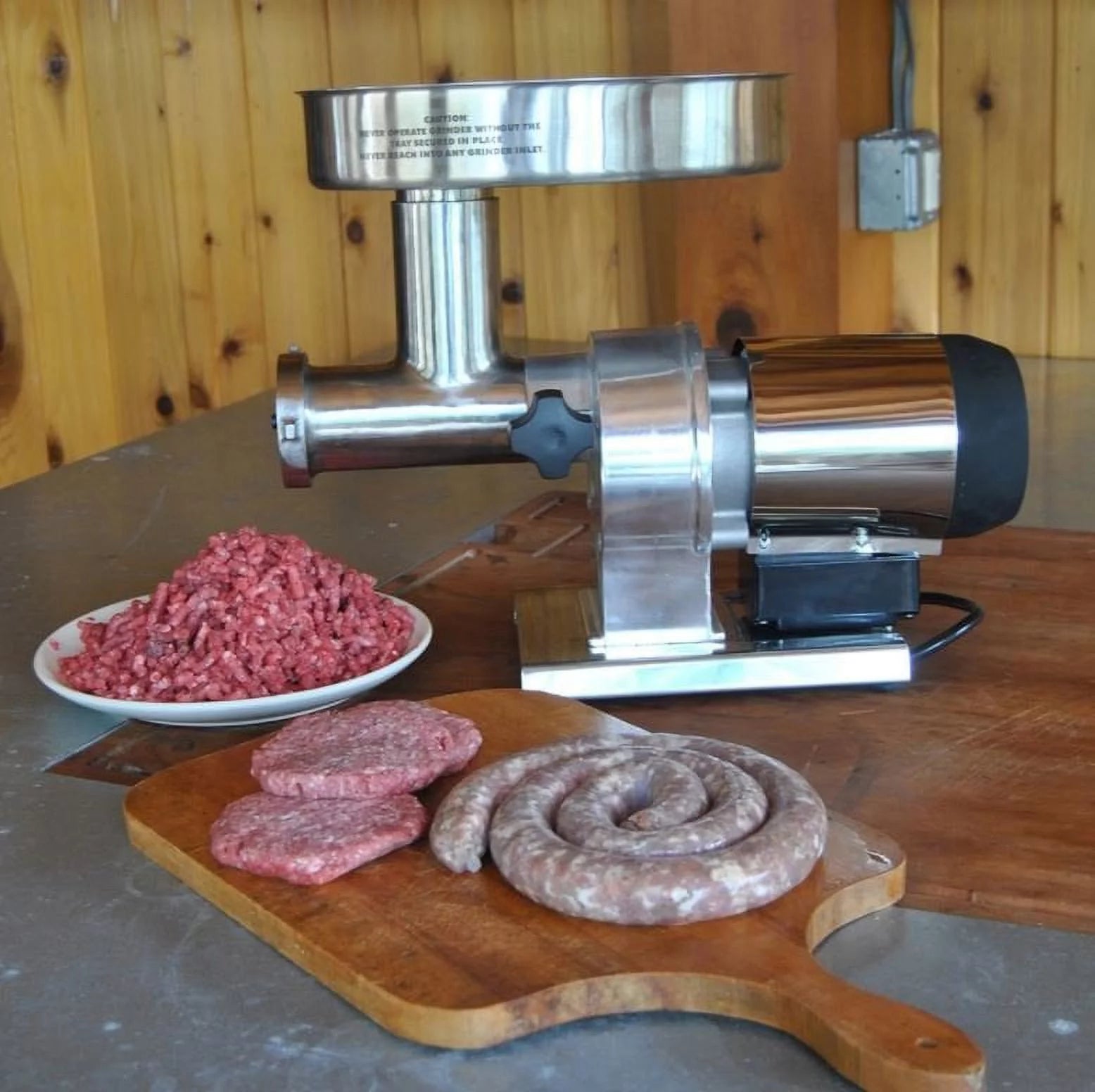 Weston Butcher Series #22 Meat Grinder and Sausage Stuffer, 1 HP, Commercial Grade, 09-2201-W