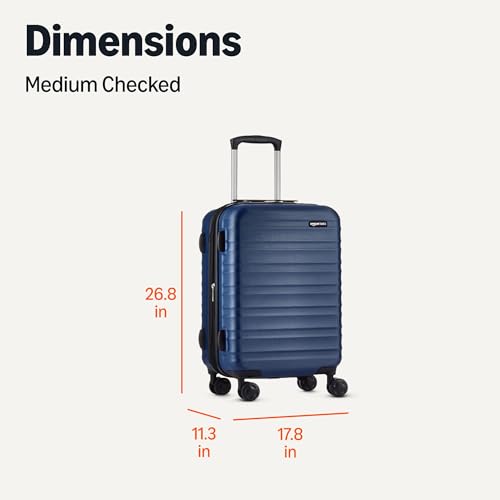 Amazon Basics 21" Hardside Carry-On Luggage with Wheels, Expandable, Black L489