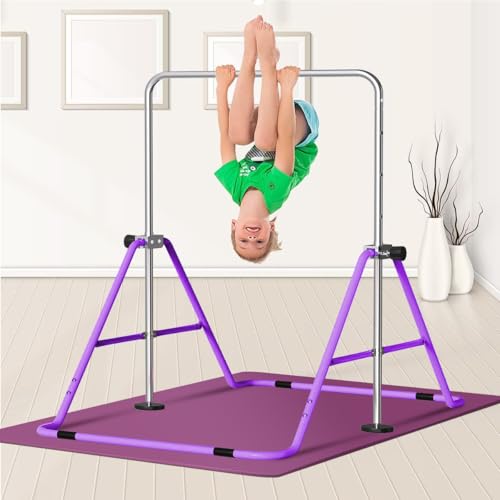 FBSPORT Gymnastics Bar for Kids, Adjustable Height, Folding W6973