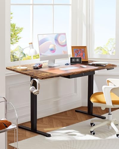 ErGear Electric Standing Desk with Drawer, 55 x 24, Rustic Brown M965