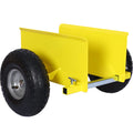 Heavy Duty Panel Dolly, Adjustable Door Dollys with Wheels, 10" Pneumatic Wheels 600LBS Load Bearing for Drywall Sheet Heavy Appliance&Material Handling All Terrain Moving Cart Panel Dolly, Yellow