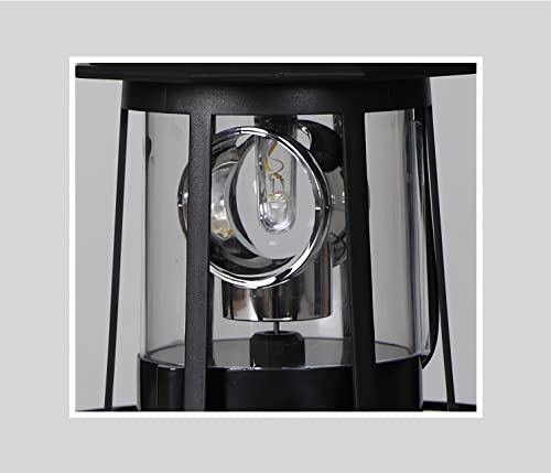 Solar Lighthouse Rotating Light IP65 Waterproof Outdoor Garden Lamp Red S6947
