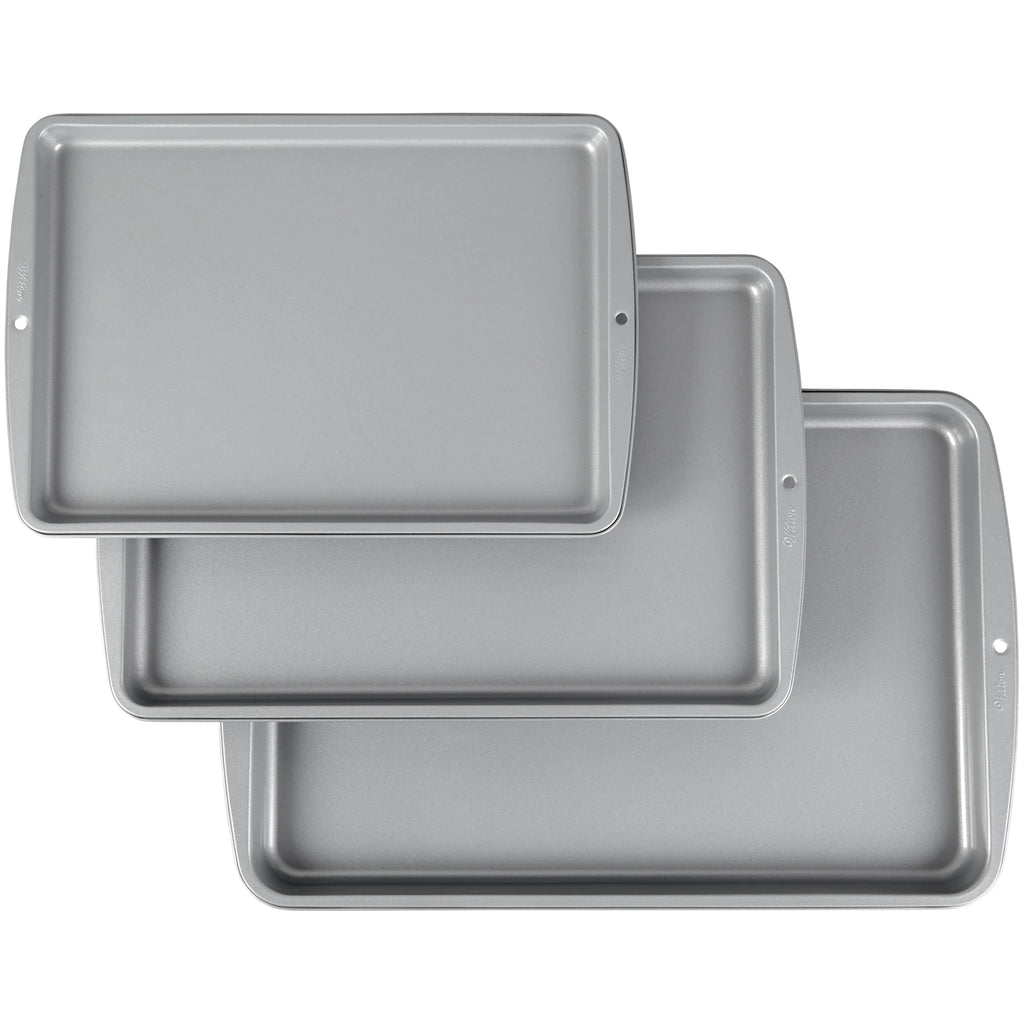 Wilton Recipe Right Cookie Sheet Set, 3-Piece Non-Stick Baking Sheets