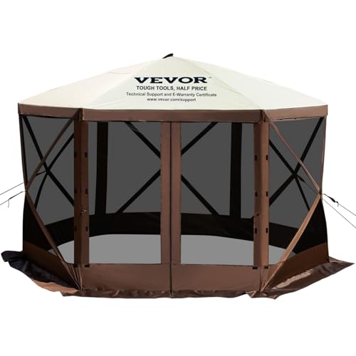 VEVOR Pop Up Gazebo Screen Tent 10x10ft with Mosquito Netting B21209