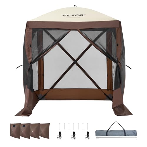 VEVOR Pop Up Gazebo Screen Tent 10x10ft with Mosquito Netting B21209
