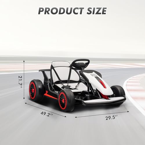 24V Electric Go Kart Drifting Ride On Car for Kids 6-12 Years Old T574114