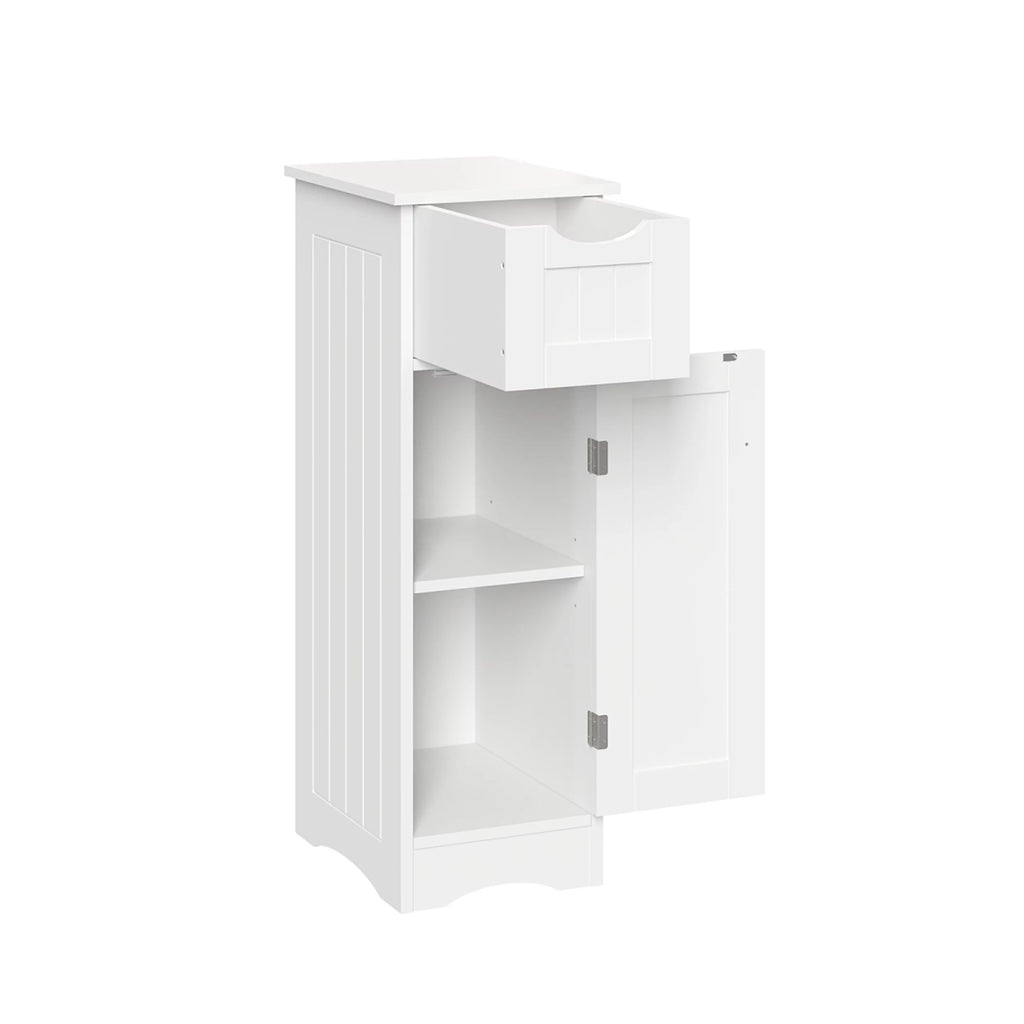 Ashland Slim Cabinet with Drawer, White W947