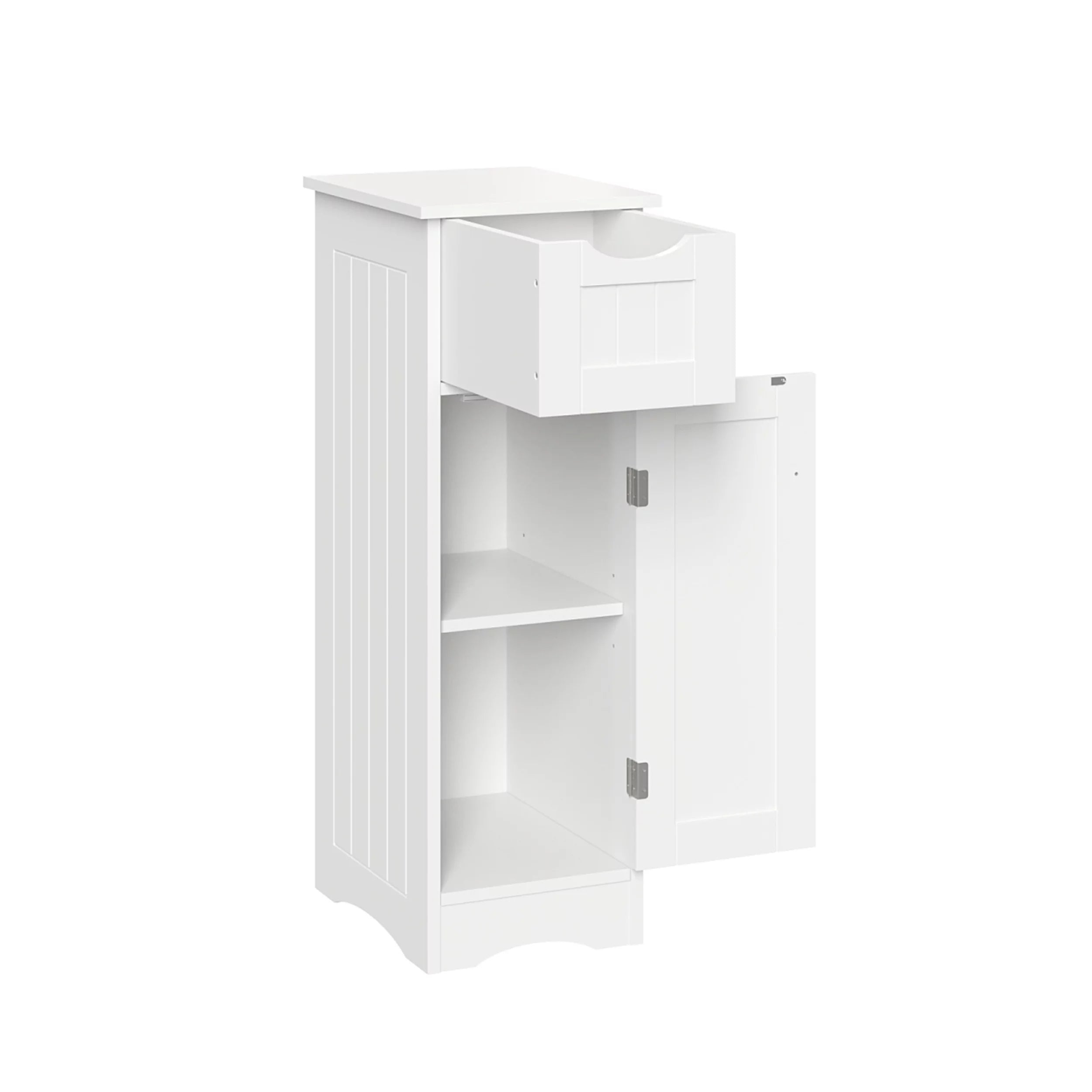 Ashland Slim Cabinet with Drawer, White W947
