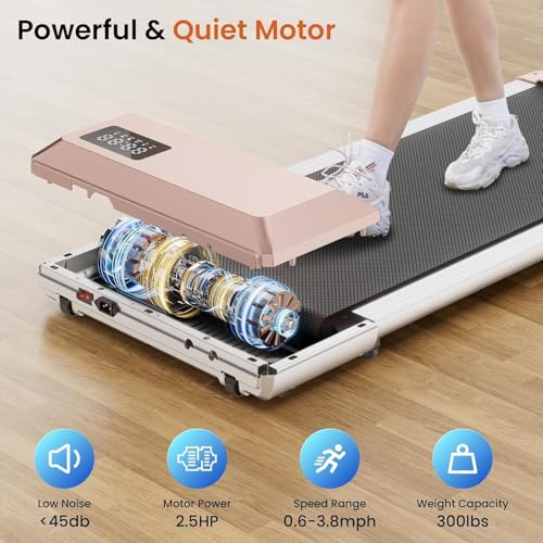 SupeRun Walking Pad, Under Desk Treadmill with Remote Control, 2.5 HP Y8357