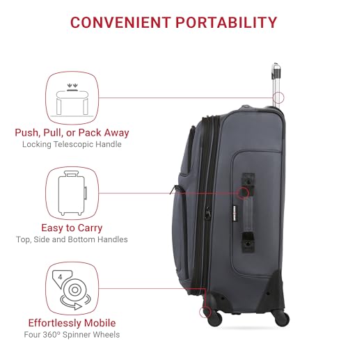SwissGear Sion Softside Expandable Roller Luggage 3 Piece Set N784870