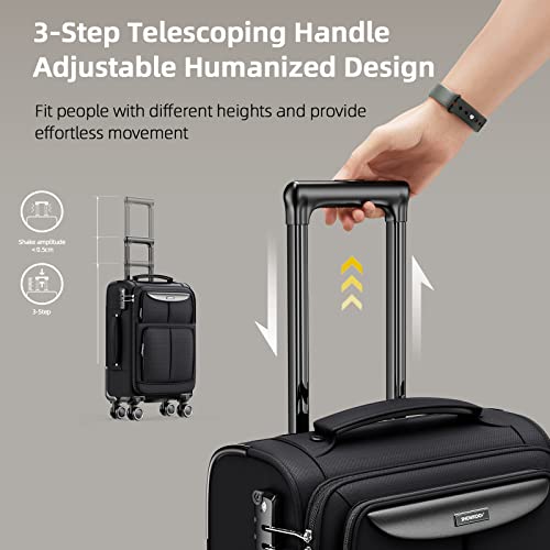 SHOWKOO Luggage Sets 3 Piece Softside Expandable Suitcase with Spinner Wheels TSA Lock K987